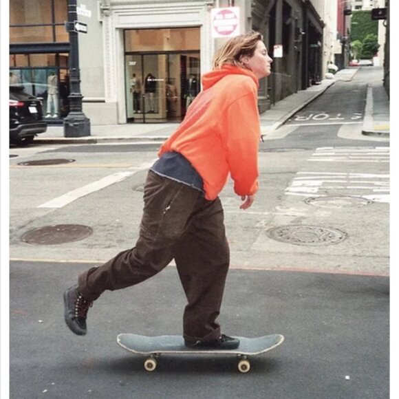 Vans Skate Sk8-Hi Reissue X Spitfire Black and Flame Orange High-Top Sneakers - Picture 6 of 8